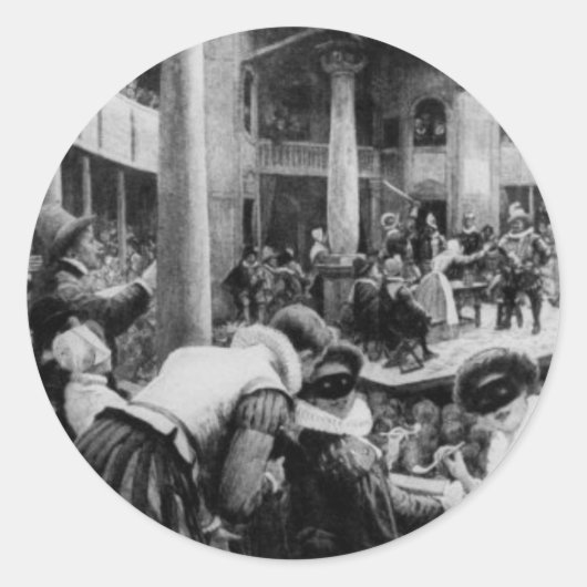 Eine Nacht auf den Globe-Aufklebern Runder Aufkleber (Vorderseite)