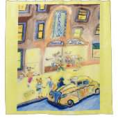 Eine Nacht auf der Stadt Duschvorhang (Vorderseite)