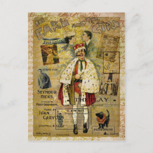 Eine Nacht auf der Stadt Postkarte