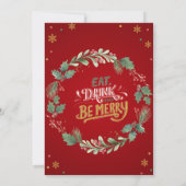 "Eine Nacht der Freude: Weihnachten im Unternehmen Einladung (Rückseite)