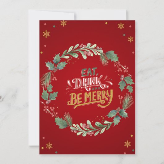 "Eine Nacht der Freude: Weihnachten im Unternehmen Einladung (Rückseite)