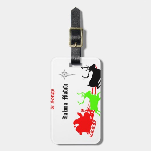 Eine Nacht der Weihnachtslieder und Songs Hakunama Gepäckanhänger (Vorderseite vertikal)