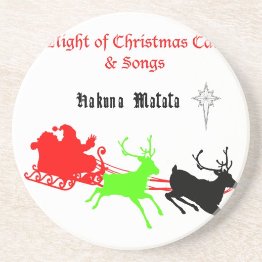 Eine Nacht der Weihnachtslieder und Songs Hakunama Untersetzer (Vorne)