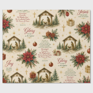 Eine Nacht der Wunder | Die Weihnachtsnativität Geschenkpapier