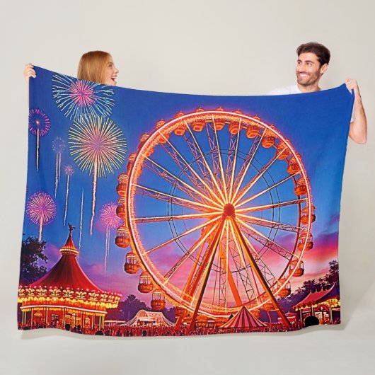 Eine Nacht festlicher Lichteffekte Fleecedecke (Beispiel)