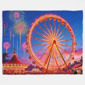 Eine Nacht festlicher Lichteffekte Fleecedecke (Vorderseite (Horizontal))