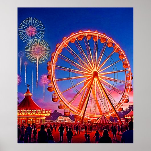 Eine Nacht festlicher Lichteffekte Poster (Vorne)