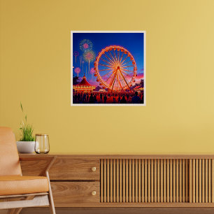 Eine Nacht festlicher Lichteffekte Poster