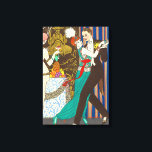 Eine Nacht im dekadenten Paris Art Deco Canvas Leinwanddruck<br><div class="desc">Eine Nacht im dekadenten Paris Leinwand drucken. Art Deco Druck aus 1914. Der französische Künstler Georges Barbier war einer der großen Illustratoren, der in den 1920er Jahren in Paris in Frankreich arbeitete. Er schilderte häufig Szenen des Pariser Nachtlebens. In einer Nacht im dekadenten Paris tanzt ein französisches Ehepaar an einem...</div>