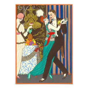 Eine Nacht im dekadenten Paris Art Deco Druck