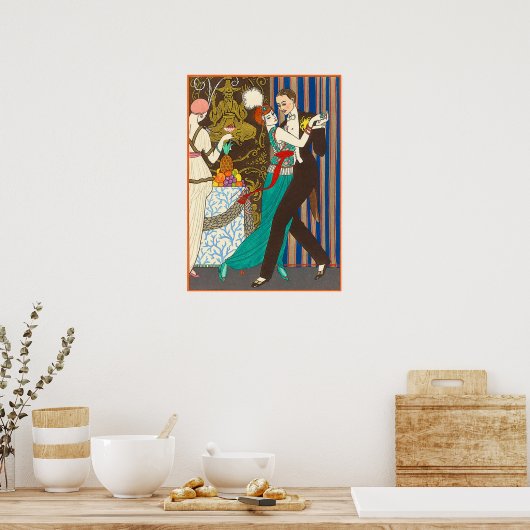 Eine Nacht im dekadenten Paris Art-Déco-Poster Poster (Küche)