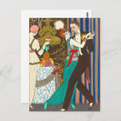 Eine Nacht im Pariser Stil Postkarte (Vorne/Hinten)