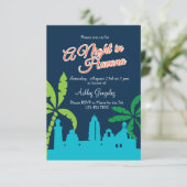 Eine Nacht in Havana Einladung (Stehend Vorderseite)