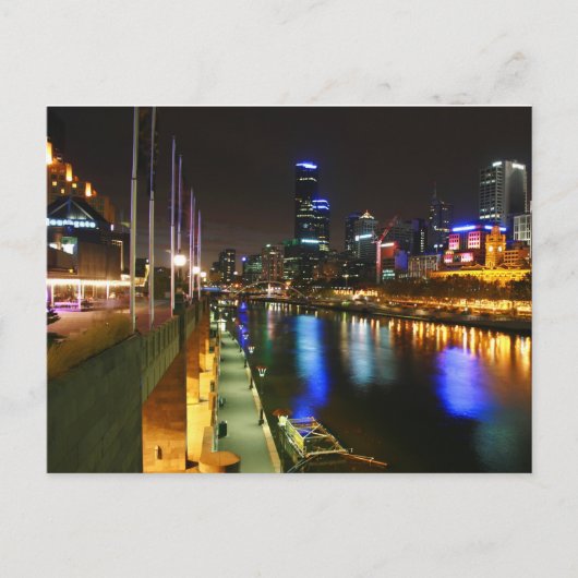 Eine Nacht in Melbourne Postkarte (Vorderseite)