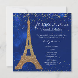 Eine Nacht in Paris 16 . Geburtstag Einladung