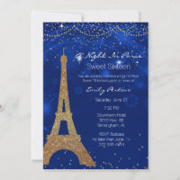 Eine Nacht in Paris 16 . Geburtstag Einladung