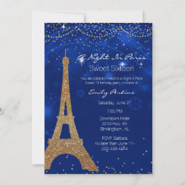 Eine Nacht in Paris 16 . Geburtstag Einladung