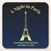 Eine Nacht in Paris Rechteckiger Pappuntersetzer (Vorderseite)
