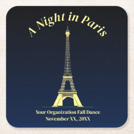 Eine Nacht in Paris Rechteckiger Pappuntersetzer