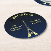 Eine Nacht in Paris Runder Pappuntersetzer (Angewinkelt)