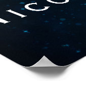 EINE NACHT UNTER DEM Banner "Starry Blue Skies" Poster (Ecke)