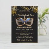 Eine Nacht unter dem Gold-Prom der Sterne Einladung (Stehend Vorderseite)