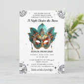 Eine Nacht unter dem Gold-Prom der Sterne Einladung (Stehend Vorderseite)