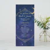 Eine Nacht unter dem Himmelskymptometer der Sterne Menükarte (Stehend Vorderseite)