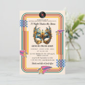 Eine Nacht unter dem Sternenprom Einladung (Stehend Vorderseite)