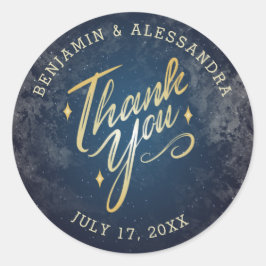 Eine Nacht unter den Sternen danke dir Aufkleber