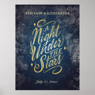 Eine Nacht unter den Sternen Eventposter Poster
