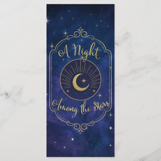 Eine Nacht unter den Sternen Himmelskies Menü Menükarte (Rückseite)