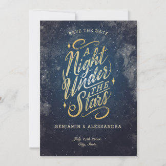 Eine Nacht unter den Sternen Save the Date flache