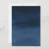 Eine Nacht unter den Sternen Silver Navy Blue Prom Einladung (Rückseite)