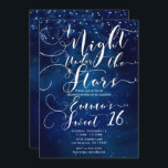 EINE NACHT UNTER DEN STERNEN Starry Blue Sky Sweet Einladung<br><div class="desc">Passen Sie beide Seiten an,  egal wie Sie gewollt haben,  für jedes Ereignis.</div>