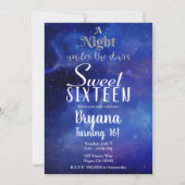 Eine Nacht unter den Sternen Starry Sky Sweet 16 P Einladung (Vorderseite)