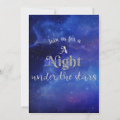 Eine Nacht unter den Sternen Starry Sky Sweet 16 P Einladung (Rückseite)