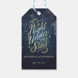 Eine Nacht unter der Sternengeschenktafel Geschenkanhänger