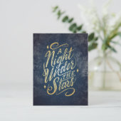 Eine Nacht unter der Sternenkarte Einladungspostkarte (Stehend Vorderseite)