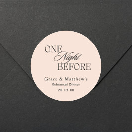 Eine Nacht vor der Probe Runder Aufkleber
