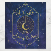 Eine Nacht zwischen den Sternen Himmelskies Hochze Weinetikett (Einzelnes Label)