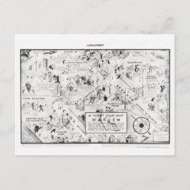 Eine Nachtclubs-Karte von Harlem, 1933 Postkarte