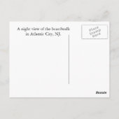 Eine nächtliche Aussicht auf die atlantische Stadt Postkarte (Rückseite)