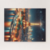 Eine Nachtszene in Paris - Frankreich Puzzle (Horizontal)