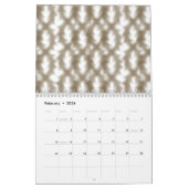 Eine nah-up-Ansicht eines knusprigen Drahtgitters Kalender (Feb 2026)