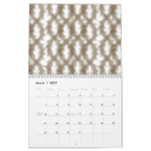 Eine nah-up-Ansicht eines knusprigen Drahtgitters Kalender (Mär 2027)