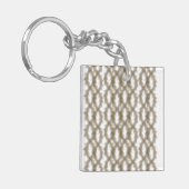 Eine nah-up-Ansicht eines knusprigen Drahtgitters Schlüsselanhänger (Vorderseite links)