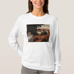 Eine Nahaufnahmeansicht des Armes auf Mars der T-Shirt