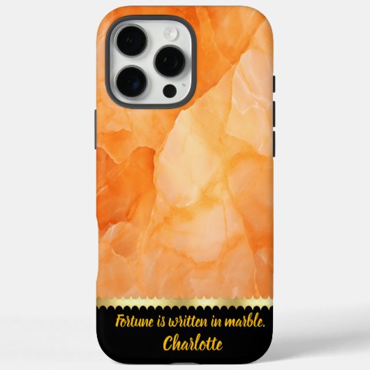Eine nahe Aussicht auf die lebhaften orangefarbene Case-Mate iPhone Hülle (Rückseite)