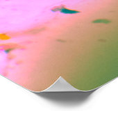 Eine Nahe der farbenprächtigen, abstrakten Öle ges Poster (Ecke)